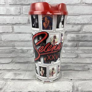 Stripes Selena Quintanilla XXV 25th Anniversary Red Top Tumbler Cup Cumbia New